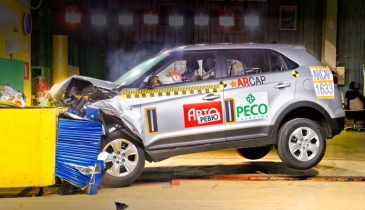 Hyundai Creta российской сборки на краш-тесте