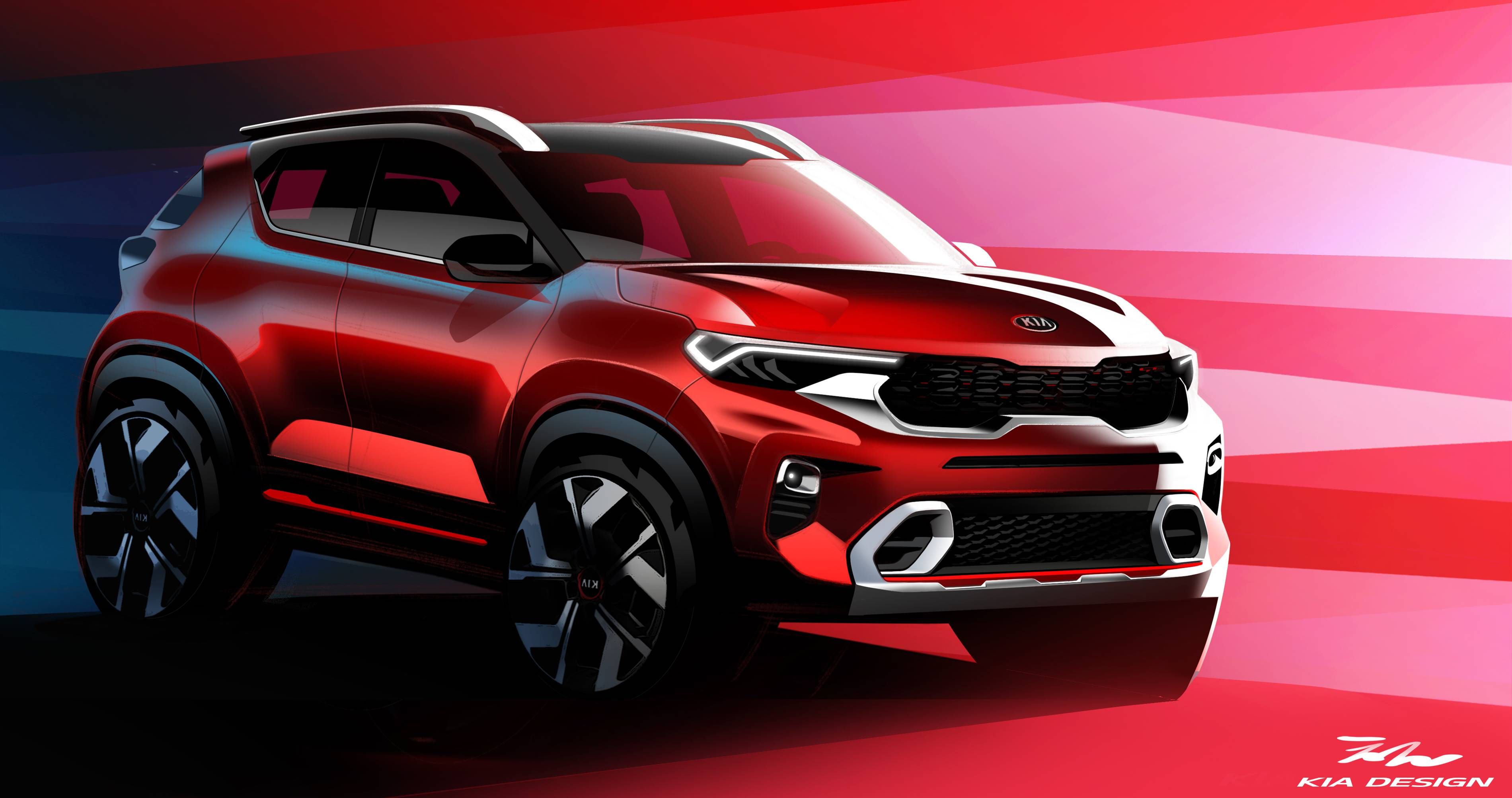 KIA раскрывает дизайн нового кроссовера Sonet