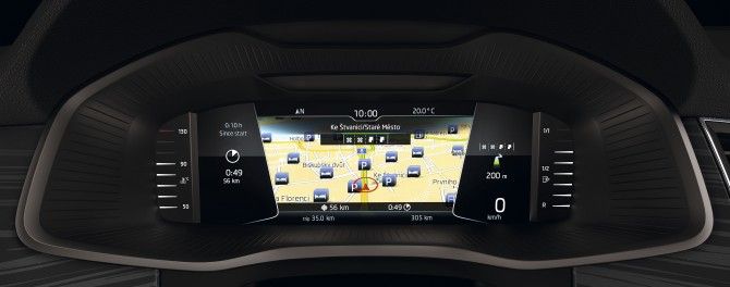 Skoda в РФ теперь предлагается и с цифровой панелью приборов