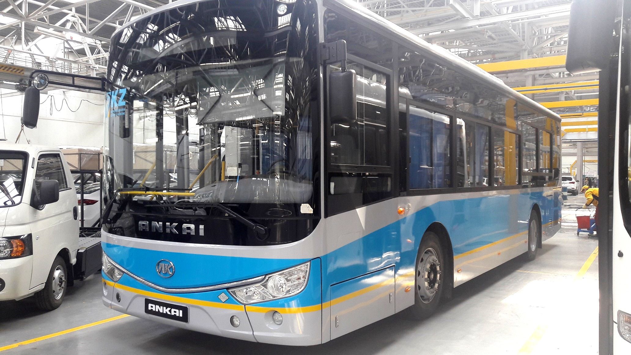 В Костанае началось серийное производство автобусов Ankai.
