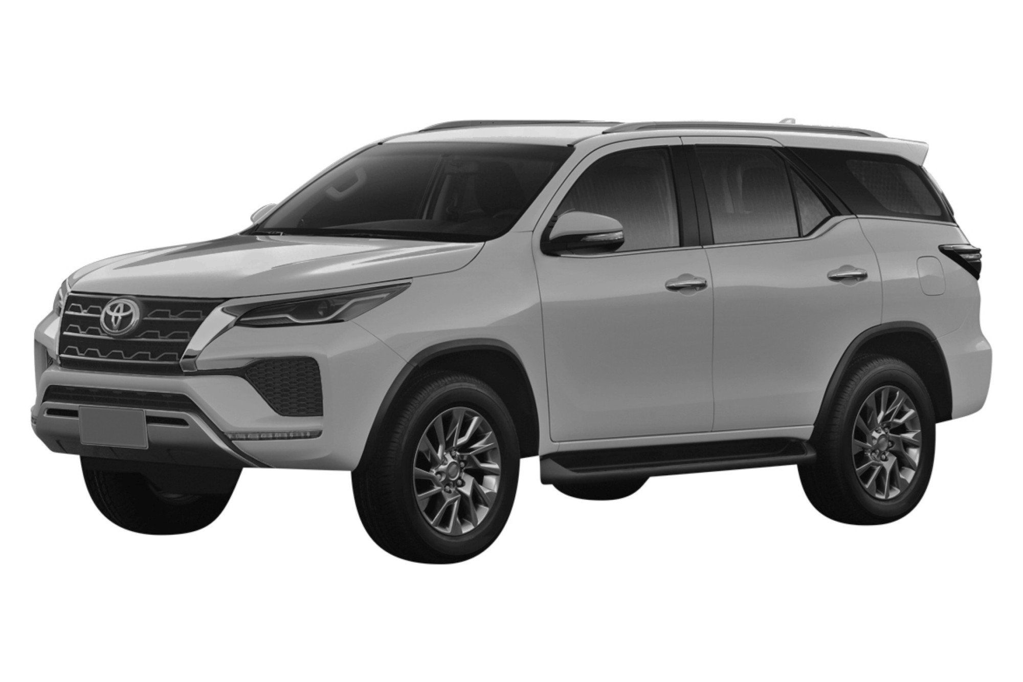 Дизайн обновленного Toyota Fortuner запатентовали в России