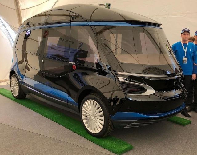 В Казани представили беспилотный автобус КАМАЗ