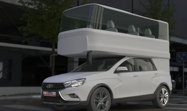 Шторм дизайнерских фантазий: двухэтажная Lada Vesta