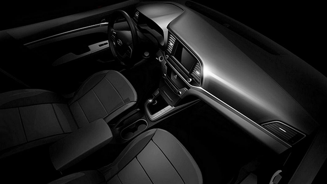 Появилось первое изображение салона следующей Hyundai Elantra