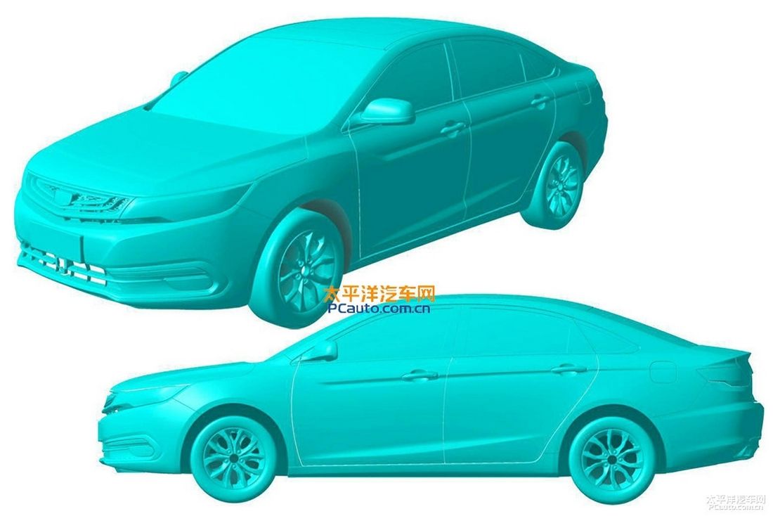 Дизайн нового Geely Emgrand EC7 рассекретили на патентных изображениях