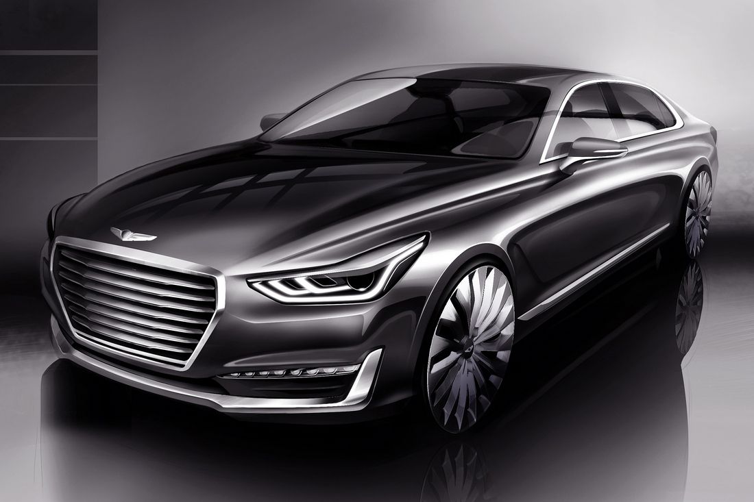 Опубликованы официальные изображения роскошного седана Hyundai