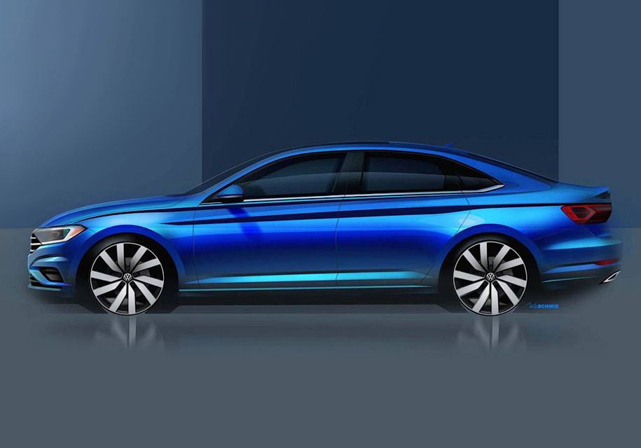 Volkswagen опубликовал первое изображение абсолютно новой Jetta
